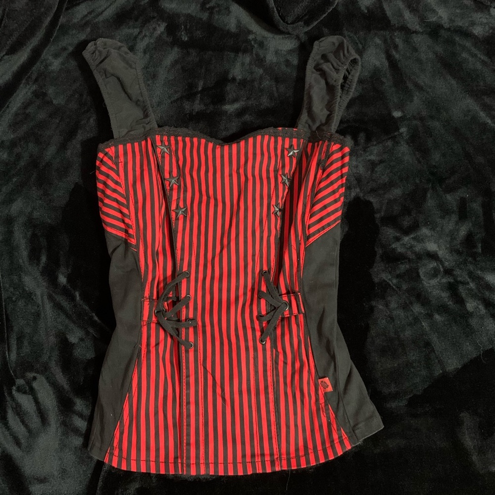 tripp nyc goth ringmaster corset top